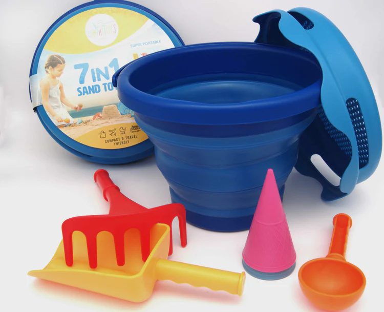 Imagen de Juguetes de arena 7 en 1 - juguetes de arena 7 piezas azul