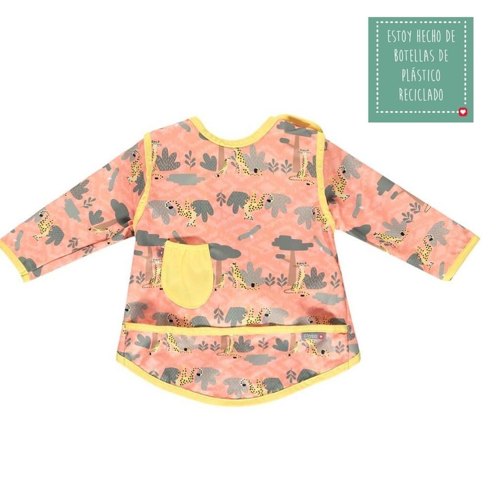 Imagen de Babero bebé "Chetaah" impermeable con mangas