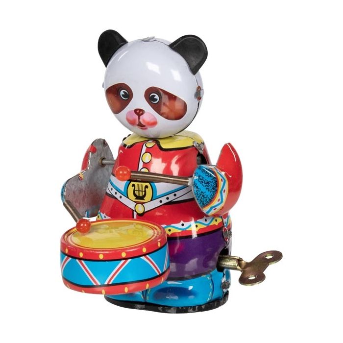 Img Galeria Panda con tambor de metal (con cuerda)