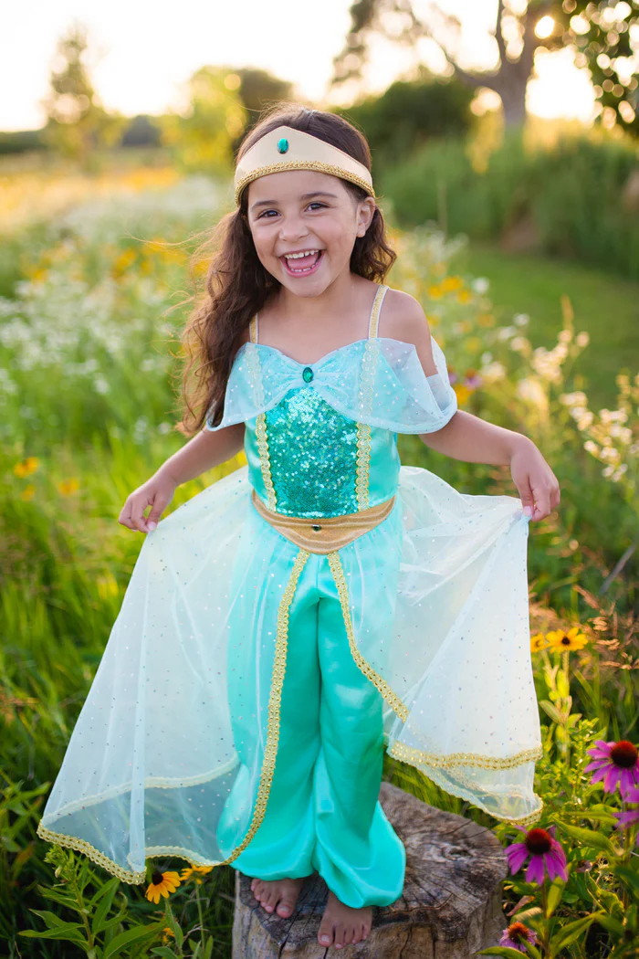 Imagen de Vestido de princesa árabe, verde azulado