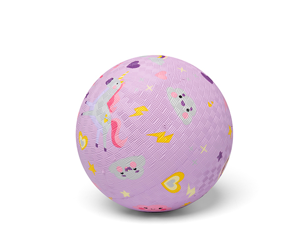 Imagen de Pelota de caucho natural "Unicornios" 13 cm Little L