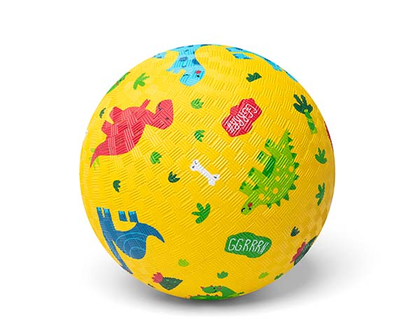 Imagen de Pelota de caucho natural "Dinos" 13 cm Little L
