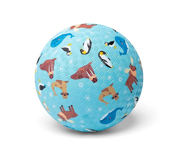 Imagen de Pelota de caucho natural "Animales del Artico" 13 cm Little L