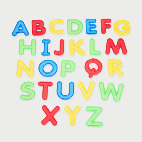 Imagen de Letras máyusculas translúcudas