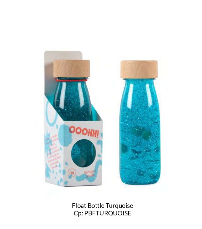 Img Galeria Botella sensorial flotante Petit Boum Turquesa