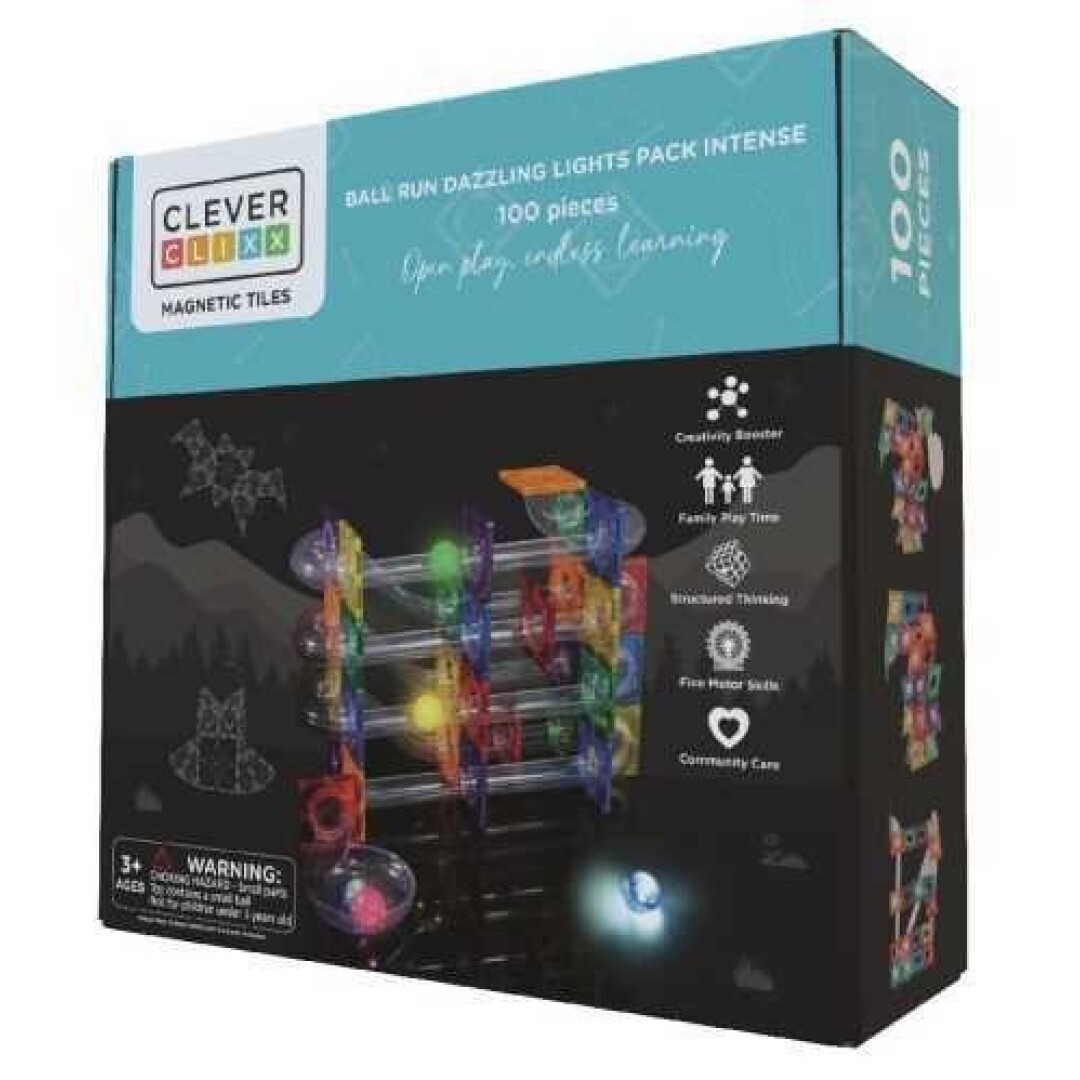 Imagen de CLEVERCLIXX "Pista de Bolas Luminosas Colores Vivos" 100 piezas