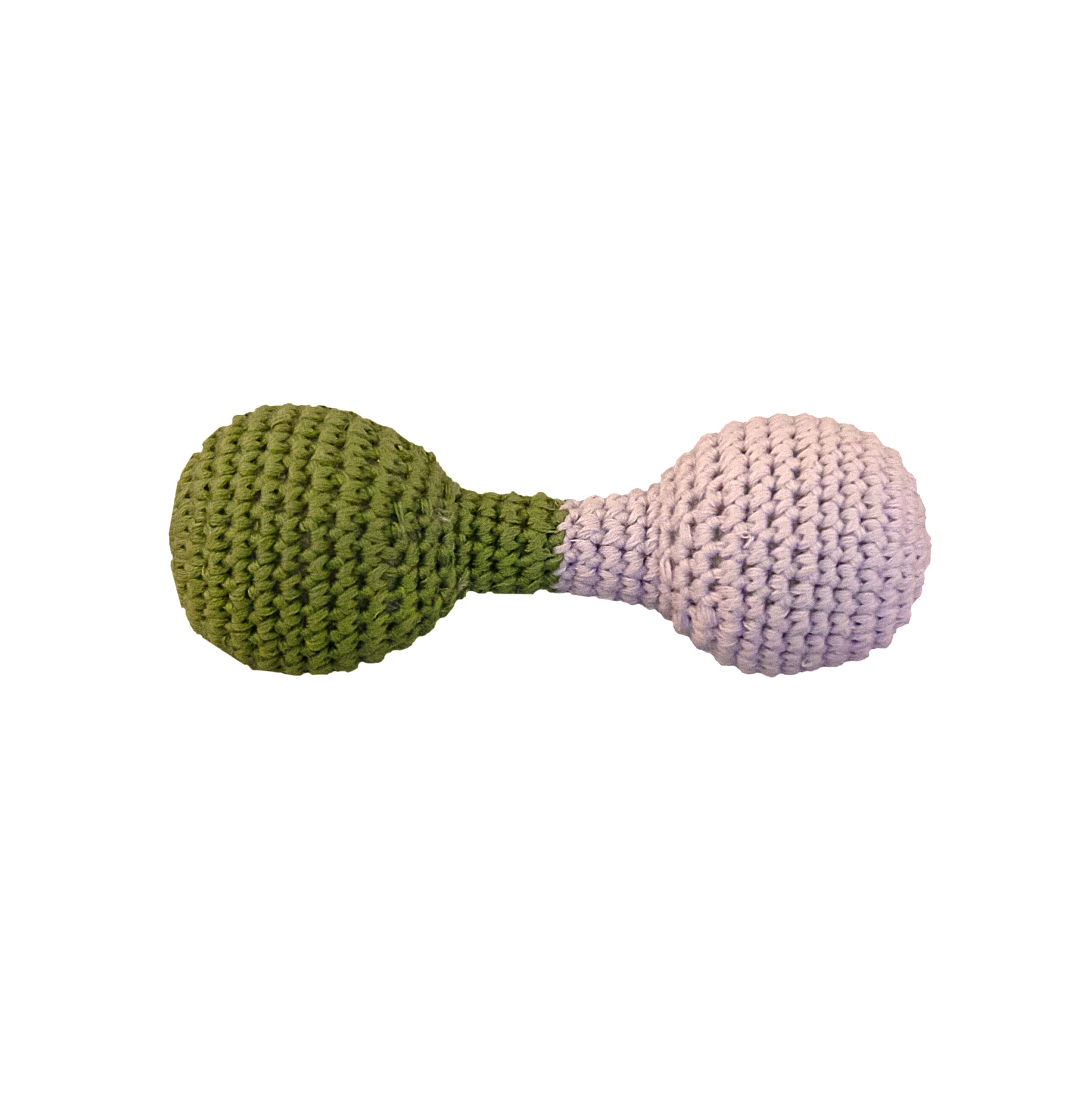 Imagen de Sonajero doble de crochet "verde y malva"