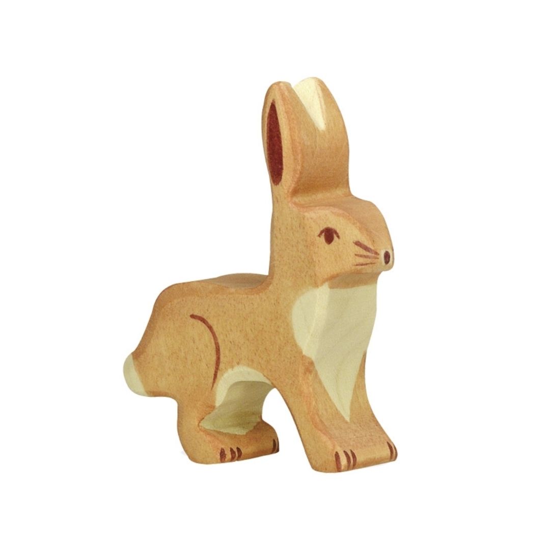 Imagen de Conejo de madera con las orejas en el aire de Holztiger
