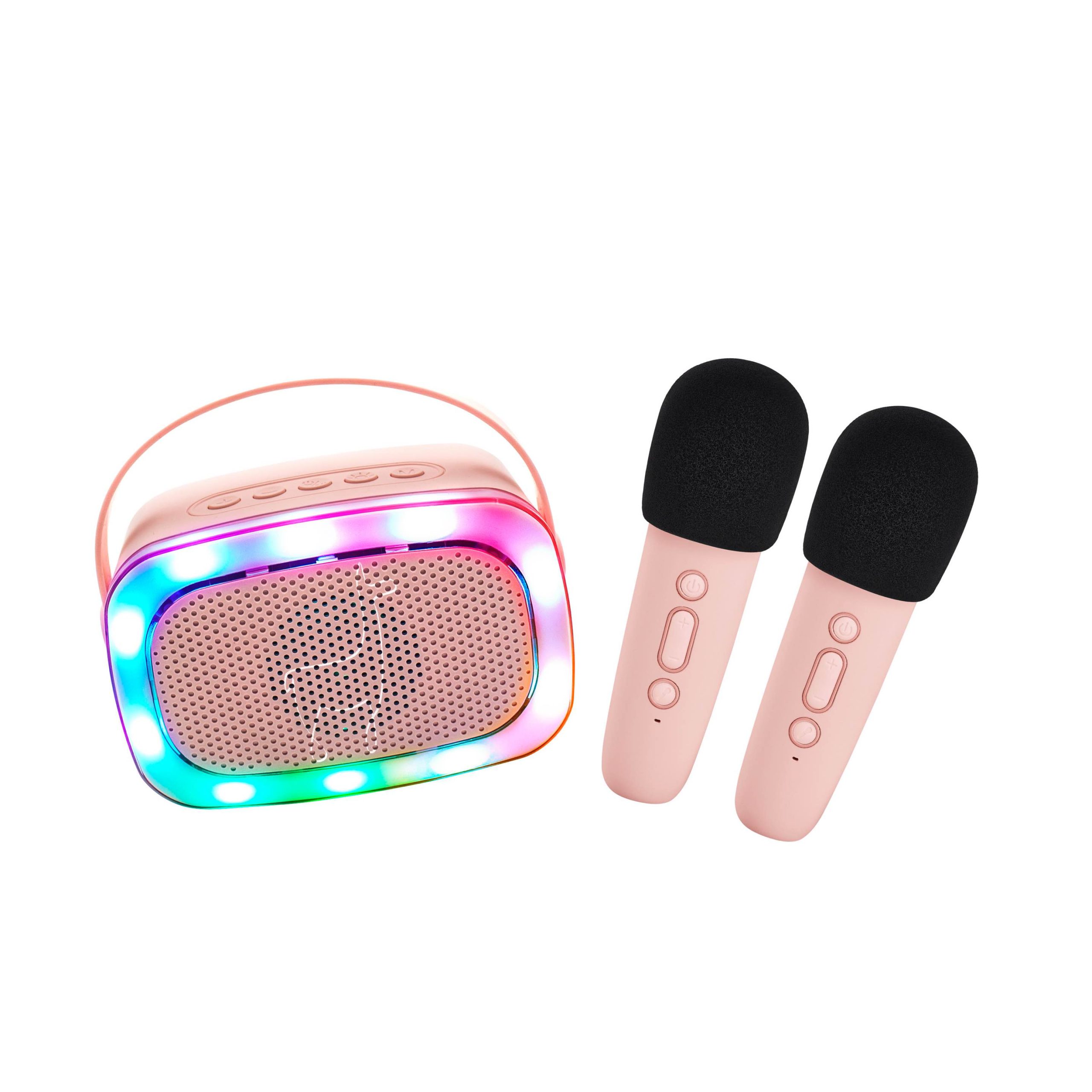Imagen de Karaoke con luz y 2 micrófonos - ROSA