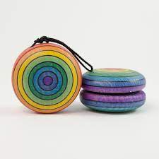 Yo-Yo de madera arco iris-MADER