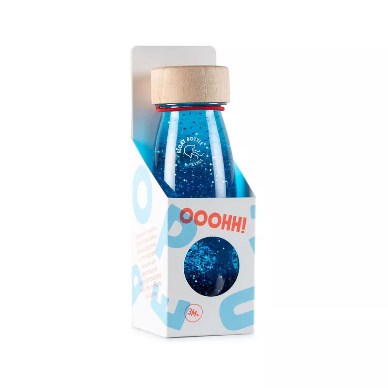 Imagen de Botella sensorial flotante Petit Boum Azul