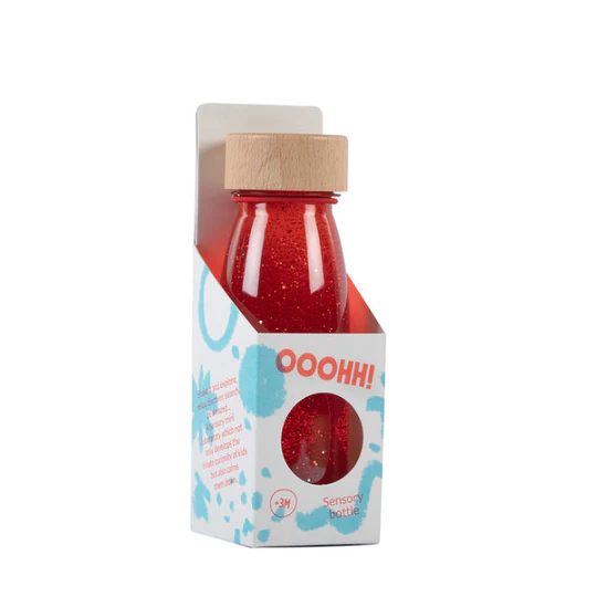 Imagen de Botella sensorial flotante Petit Boum Roja