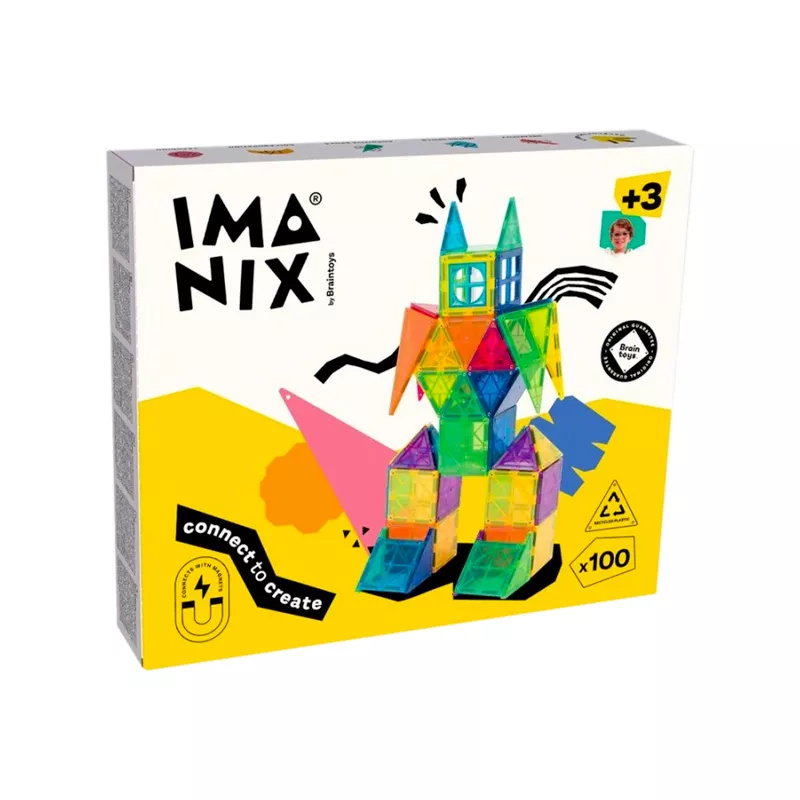 Imagen de Construcción magnética IMANIX 100 piezas - BRAINTOYS