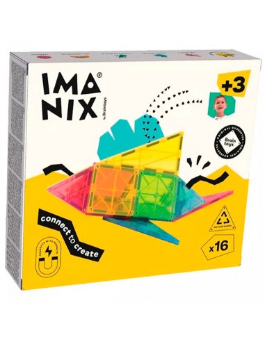 Img Galeria Construcción magnética IMANIX 16 piezas - BRAINTOYS