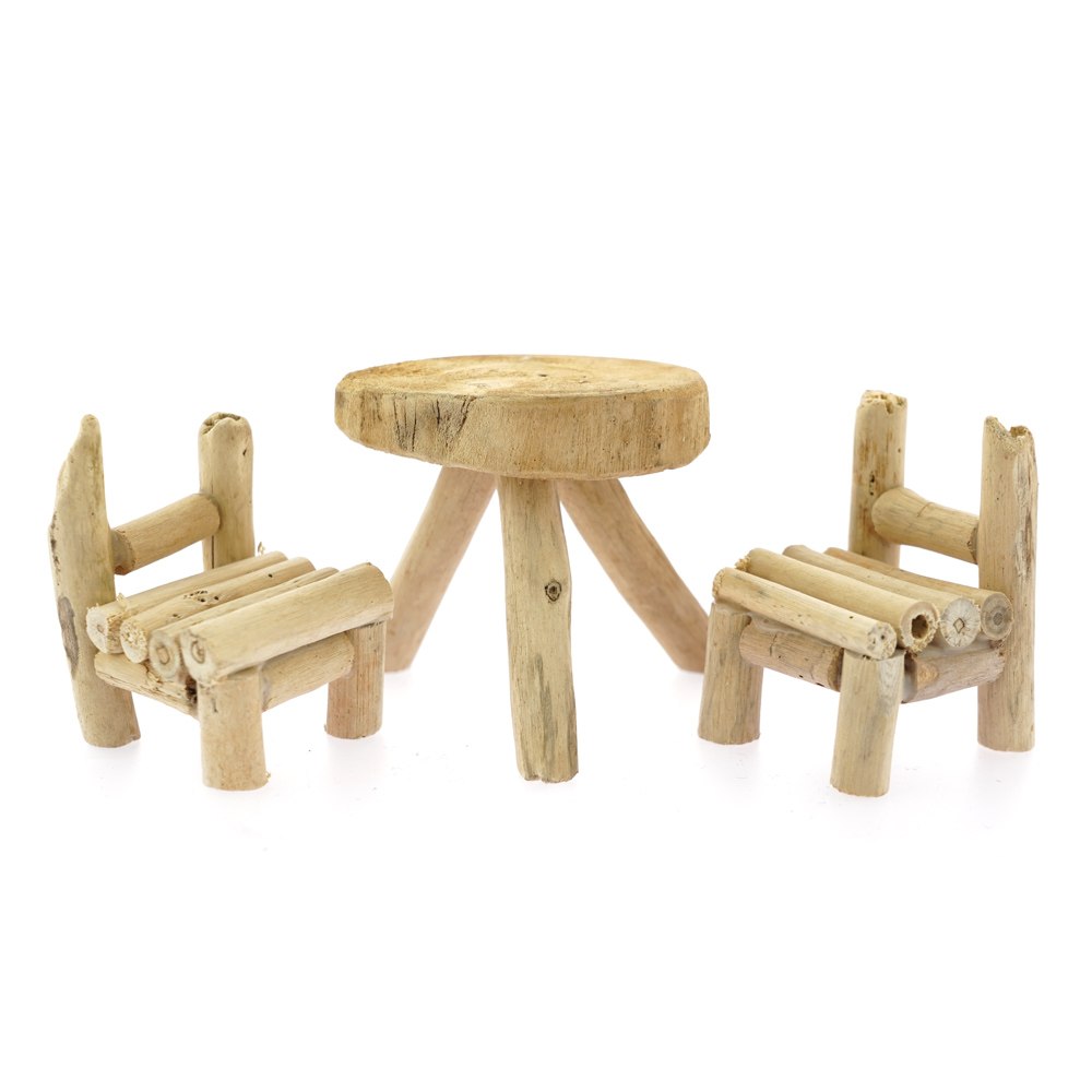 Imagen de Papoose Toys Dolls Woodland Juego de mesa y sillas