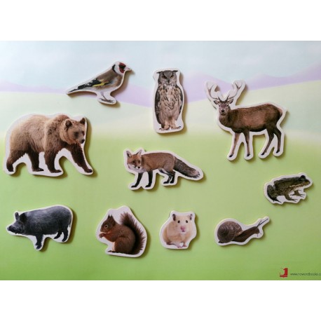Imagen de Magnéticos de bambú "Animales del Bosque"