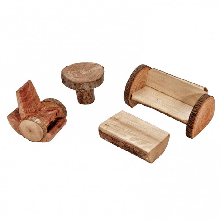 Img Galeria Mobiliario de madera para salón (4 piezas) Magic Wood